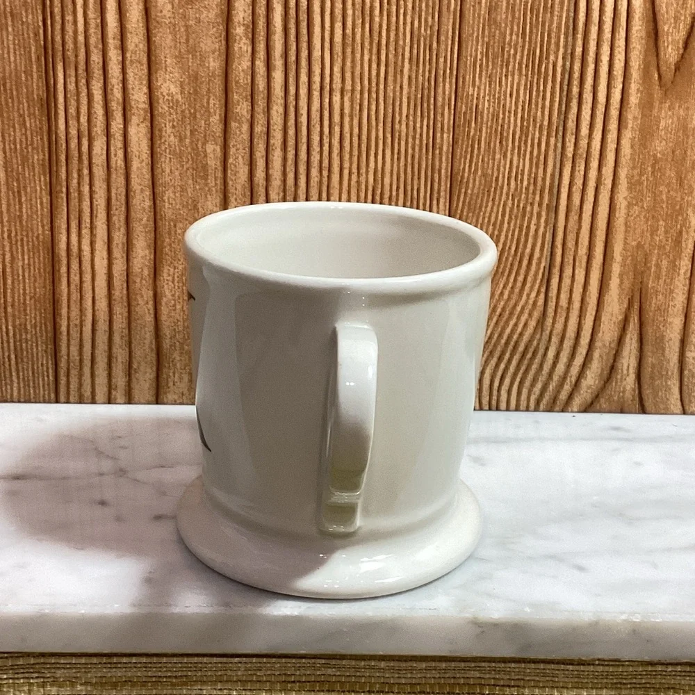 Anthropologie White Mug with Black Letter K